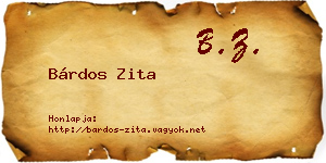 Bárdos Zita névjegykártya